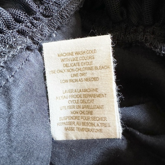 Free People Mesh Sleeveless Floral Dress Navy Blue Size Four 4 - Picture 10 of 11